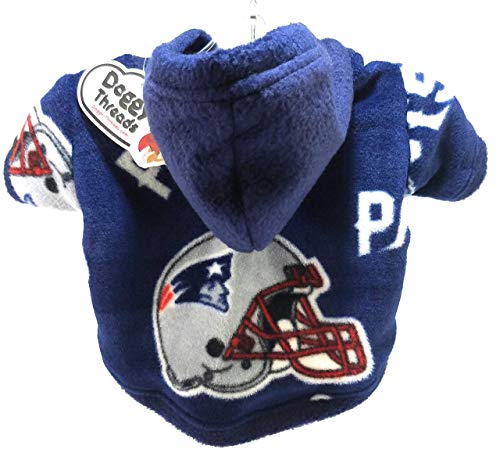 Dog Hoodie - Patriots Sports Fleece Fabric