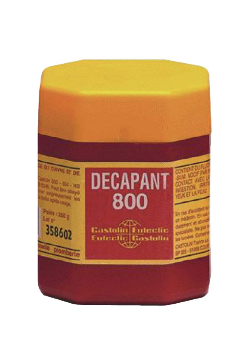décapant 800 - pour brasure cupro-phospore poudre rose en pot de 200g - castolin 8000200p