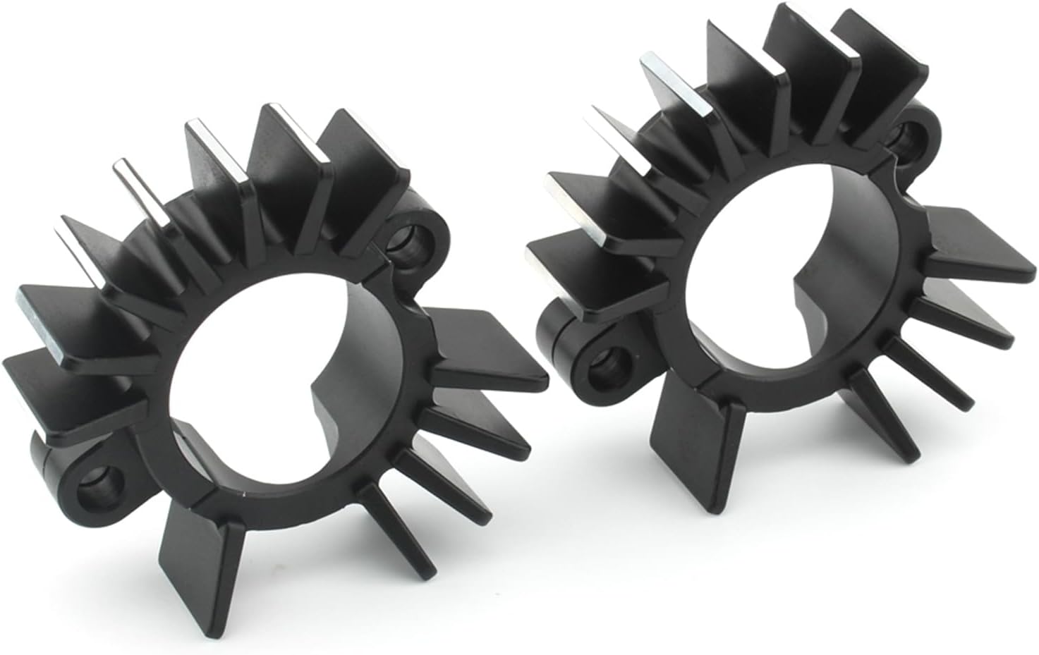 Finned Exhaust Pipe Head Heat Sink Fixing Clips For Triumph Bonneville T120 2PCS