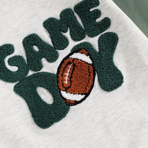 Baby Boy Football Outfit One Piece Football Game Day Ribbed Romper Jumpsuit Fall Newborn Coming Home Clothes4