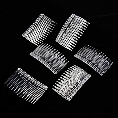 Pangda PANGDA-CLEAR HAIR COMB-01 10 Pieces Clear Hair Combs Women Hair Clip Combs 14 Teeth Plastic Bridal Wedding Veil Combs thumb #4