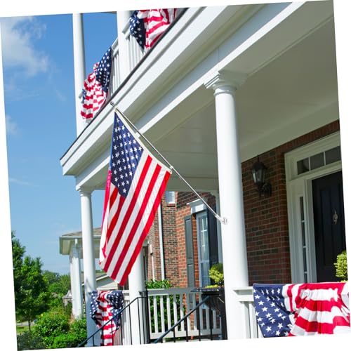 Hampe de mât pour drapeau 180 cm YARNOW avec support mural de jardin