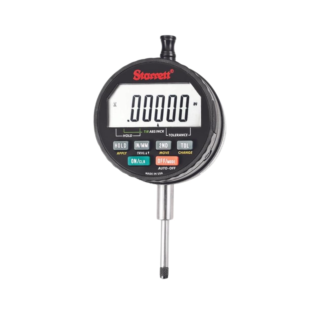 Starrett Electronic Indicator with Absolute Sensor Technology and Easy Exit Programming - Longer Battery Life, No Over-Speed Error - 1" Max. Range -