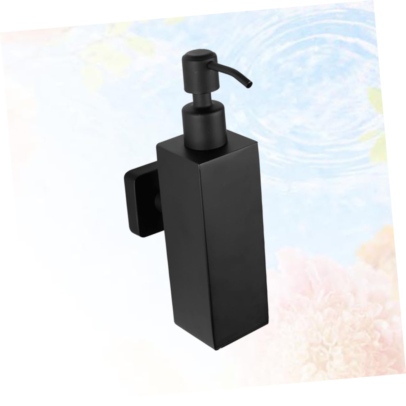 Wandmontierter Seifenspender 200ml aus Edelstahl, Schwarz