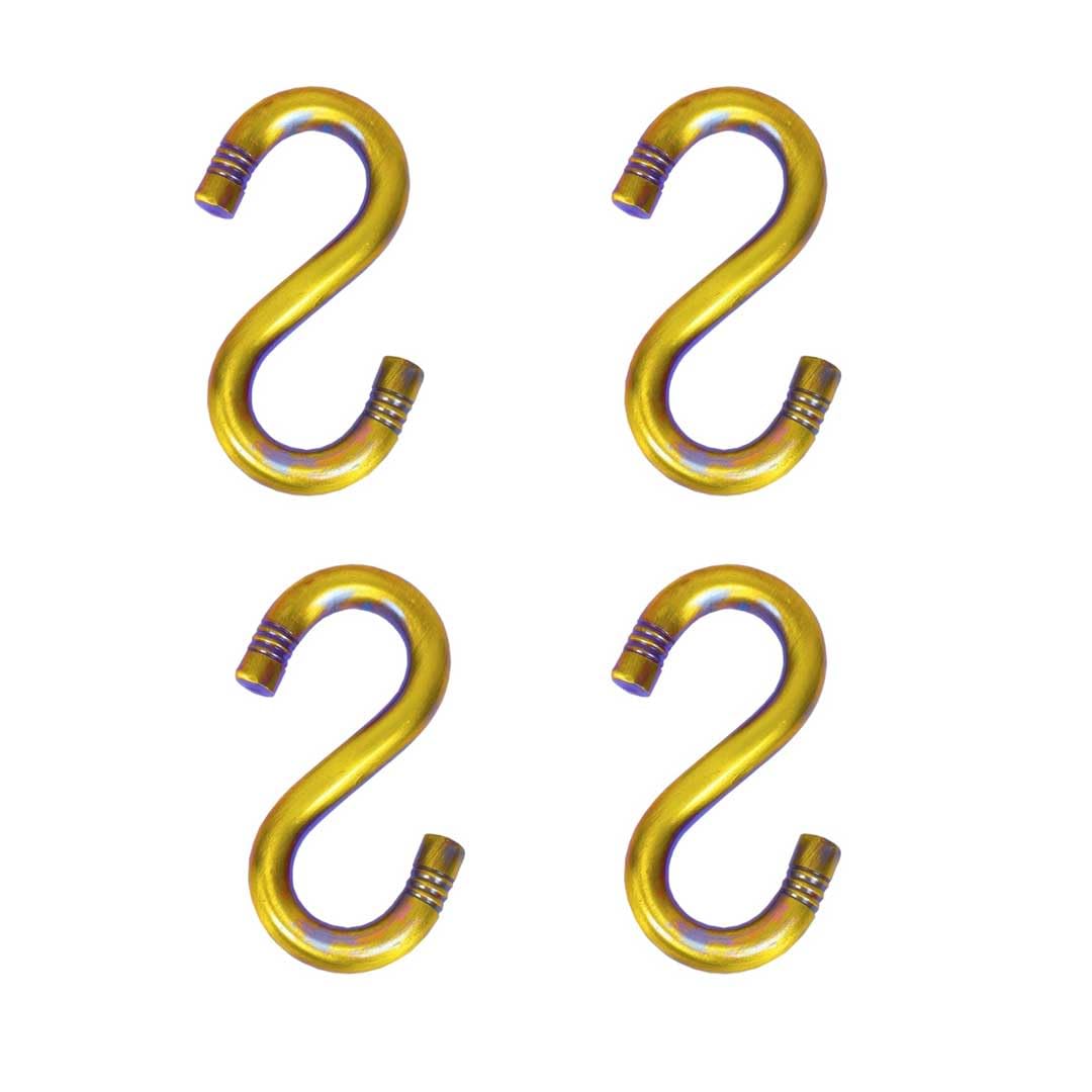 TRENDY CREATION HUB Antique Golden Finish S Design Heavy Duty Hooks for Hangning Swing Chain Link Jhula Hanging Hooks Accessories for Home Decor (Pack of 4)-image-47