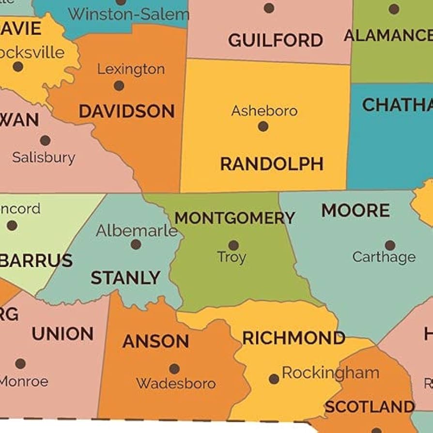 amazon-com-north-carolina-counties-map-standard-36-x-18-25-paper-office-products for Free Printable North Carolina Map Amazon.com : North Carolina Counties Map - Standard - 36