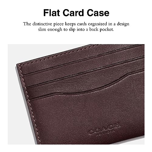 Coach Flat Card Case in Sport Calf, MAHOGANY, One Size2