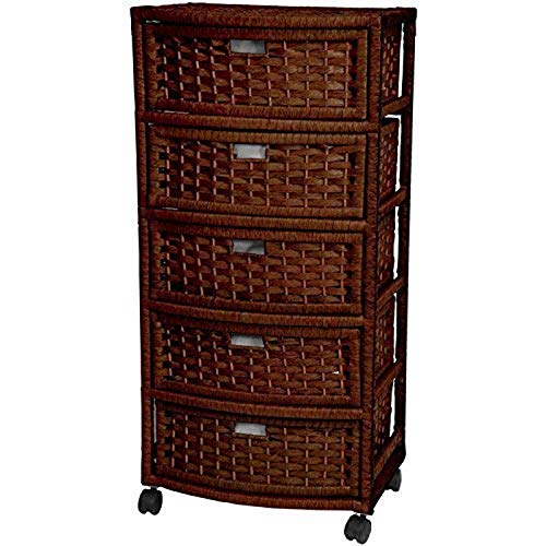 Oriental Furniture 37" Natural Fiber Chest of Drawers - Mocha