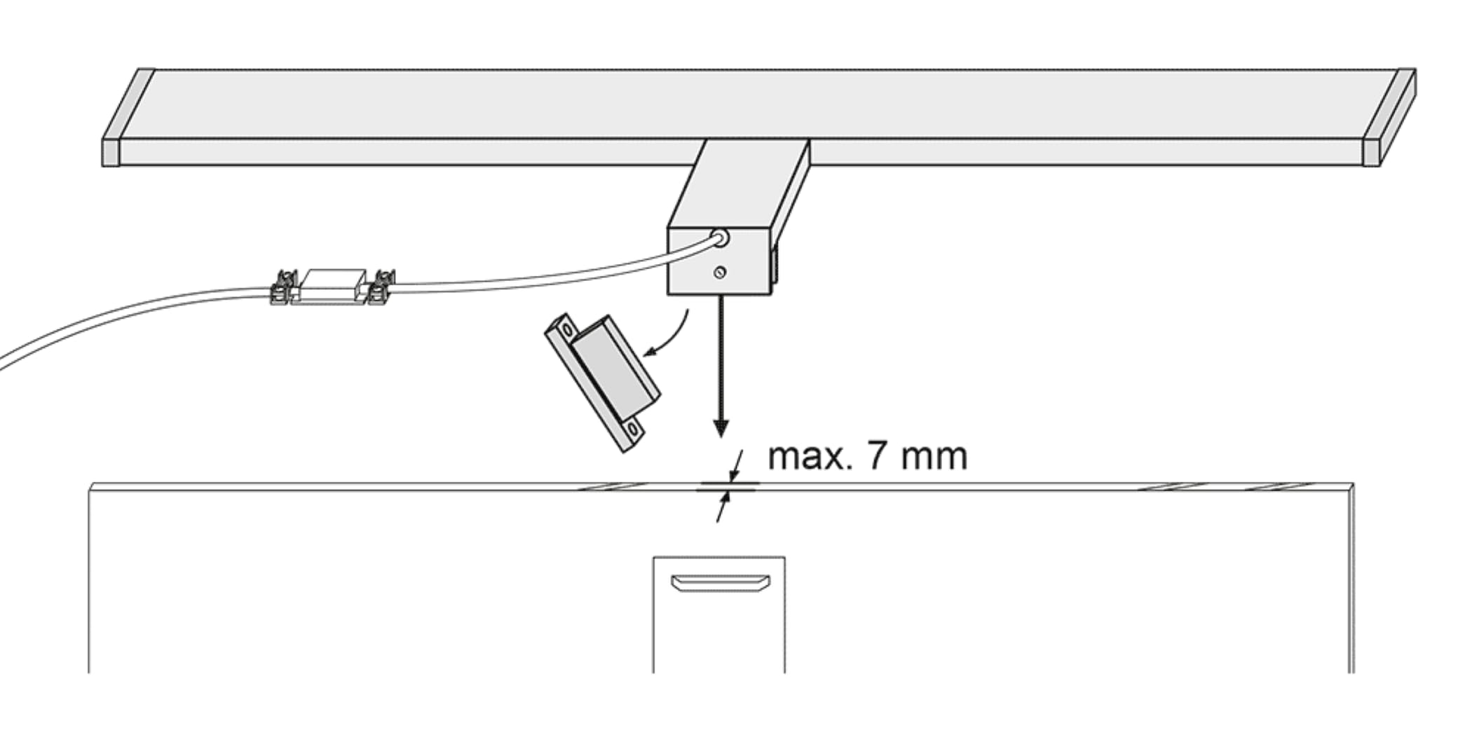 SEBSON® LED Lampada da Specchio per Bagno 90cm, IP44, Lampada Morsetto + Armadio, Bianco Neutro 4000K, 15W, 1300lm - 900x98x44mm