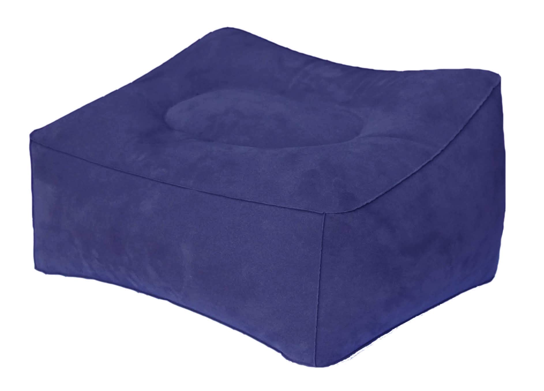 Inflatable Travel Pillow, Inflatable Travel Foot Rest Pillow, Leg Rest Pillow for Cars, Home, Office, Trains, Airplane, Blue
