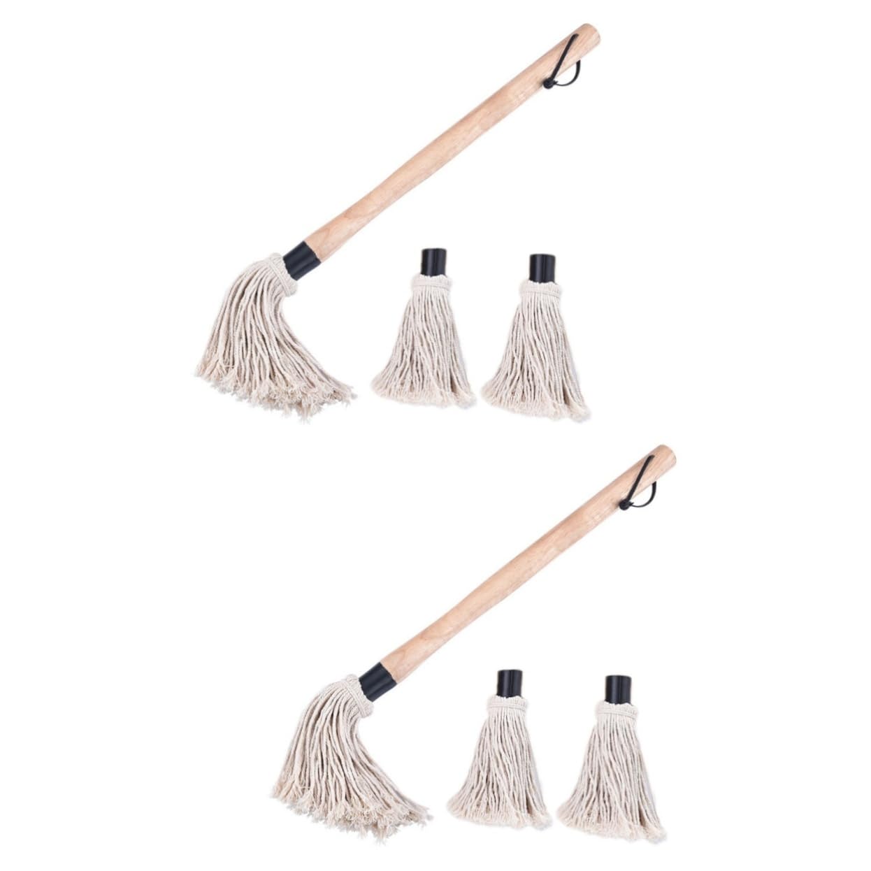 2 Pièces Brosse à Viande Barbecue Brosse de Nettoyage pour Barbecue Pinceau Sauce Barbecue pinceaux Cuisine bac Potager Brosse en Fil de Coton Pinceau à badigeonner en Bois