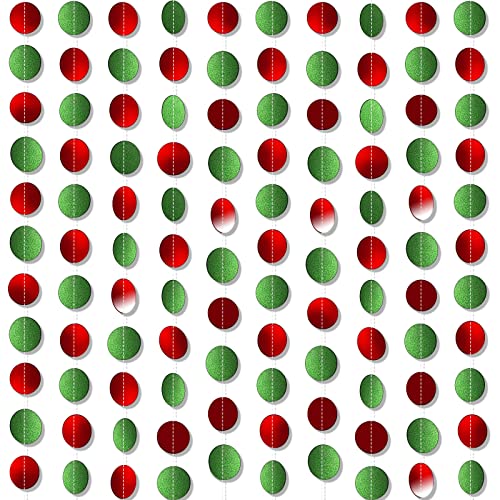 6Pcs Christmas Party Decor Red and Green Dots Grinch Christmas Decorations Classroom Christmas Decorations Christmas Ceiling Decorations Grinch Decorations 78 Inch Christmas in July Decorations