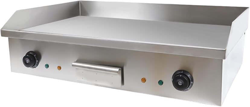 Griddle Flat, Countertop Pancake Maker Pancakes Crepe Maker Machine Electric Pancake Maker Griddle Thermostatic Dual-Control Function for Delicious Pancakes