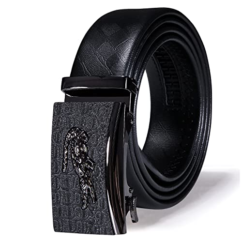 Image of Dubulle Men's Ratchet Belt Gold /Black /Red /Green /Blue /White Automatic Buckle Business Casual Belt Gift - Adjustable Fit