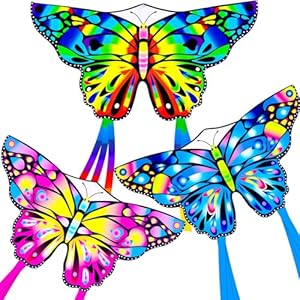 MGparty Butterfly Kite for Kids & Adults, Extremely Easy to Fly Kites, 55″ x 28″ Large Kite with 328 ft Kite String for Outdoor Games and Activities