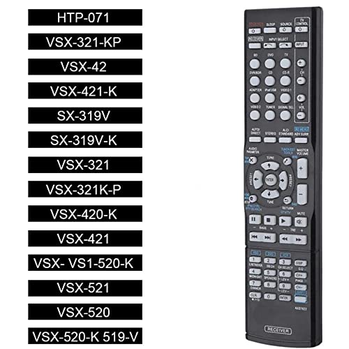 VINABTY AXD7622 Replacement Remote Control Compatible with Pioneer AV Receiver VSX-23TXH VSX-921-K VSX-523-K VSX-821-K HTP-071 VSX-321-K-P VSX-42 SX-319V SX-319V-K VSX-321K-P VSX-420-K VSX-421 - Image 2