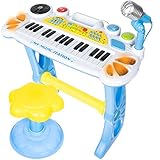 VIELSEITIG - Das elektronische Musikinstrument ermöglicht nicht nur das Spielen, sondern kann auch als Schlagzeug verwendet werden; die Vielzahl von Hintergründen, Klängen und Melodien zur Auswahl sowie die Möglichkeit zu singen, aufzunehmen und zu spielen und zusätzliche Lichteffekte ermutigen das Kind, das Gerät zu benutzen; die große Auswahl an Optionen garantiert langes und wiederholtes Spielen.