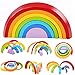 Lewo De Madera Arco Iris Apilado Juego Aprendizaje Juguete Geometría Bloques de construcción Juguetes educativos para niños bebé
