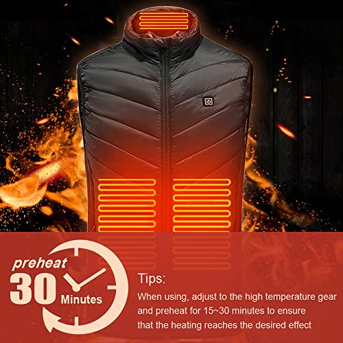 Bseical Beheizte Weste USB, Beheizbare Jacke Herren Damen, Heizweste Winter Weste Elektrische Warme mit 3 Temperaturstufen, Wärmejacke Leicht für Outdoor Motorrad Angeln Skifahren (XL)