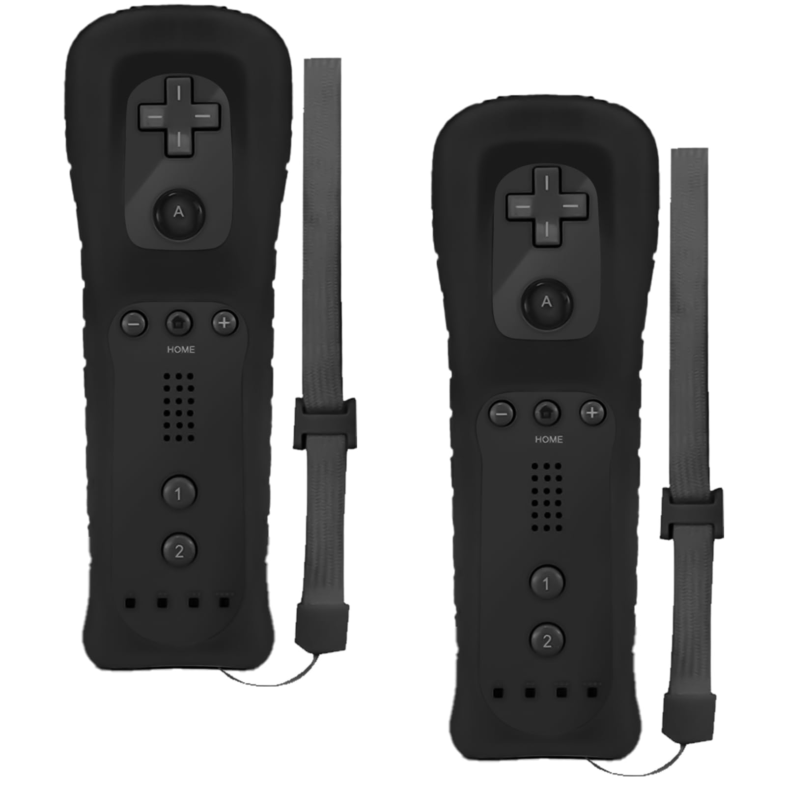2x télécommande Wii, contrôleur de jeu contrôleur Wii télécommande sans fil connexion du capteur de mouvement contrôleur de manette de jeu de remplacement pour console Wii et Wii avec étui & dragonne