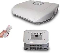 Aspligo Ar condicionado 10000BTU 12 V, fácil instalação, sem canalização, ar-condicionado elétrico de 12 volts para motorhomes, trailers, vans, trailers, barcos, ônibus, resfriamento rápido