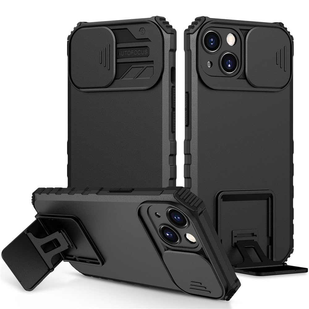 MOSHKING TPU Shieldpro: Back Cover Compatible to iPhone 15 with Sliding Camshield Stereoscopic Holder Military Grade Defense 360° Protection Mobile Phone Case Compatible to iPhone 15 (Black) (B0D17WLR3G) Amazon Price History, Amazon Price Tracker