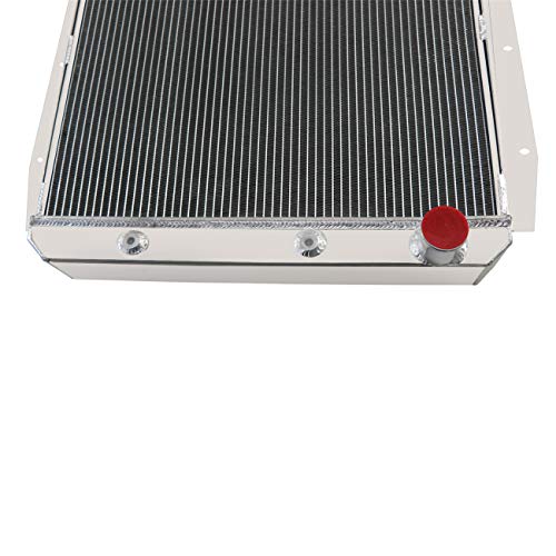 CoolingSky 3 Row All Aluminum Radiator +16 Inches Fan +Shroud&Relay Kit for 1955-1959 Chevrolet GMC Truck Pickup