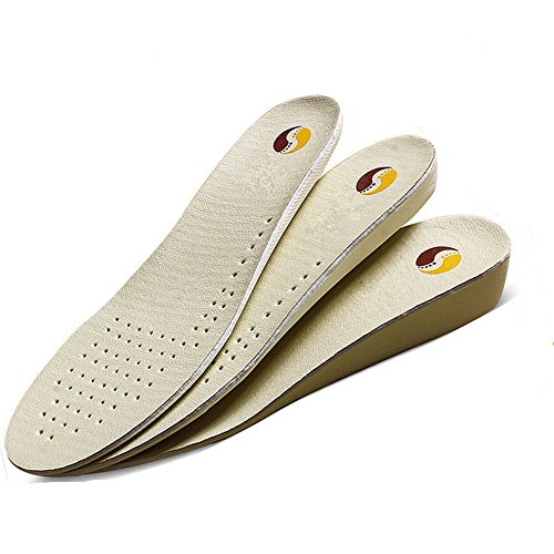 Boowhol 1 Paire Semelles Hauteur Talonnettes Semelles Hauteur-Augmentation Grandissantes - Mémoire Mousse 1.5cm 2.5cm 3.5cm (Ajouter 1.5cm, 41-46)