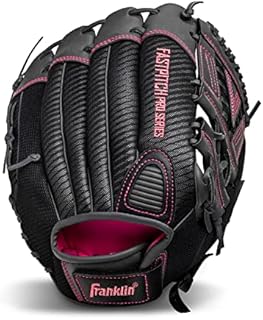 Franklin Sports Girls Softball Glove - Women's Windmill Fastpitch + Slowpitch Softball Glove - Pink Softball Mitt - Right Hand Throw Adult + Youth - 12