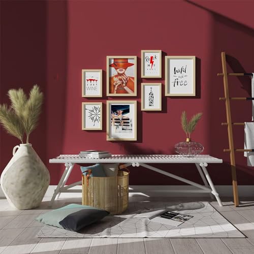 Image of PAINTINGMANTRA Wall Decor Bar Theme Set of 7 Framed Art Prints Paintings for Home Gallery, Bedroom, Living Room & Office (Size - 3-12 x 16 & 4-8 x 12 Inches)