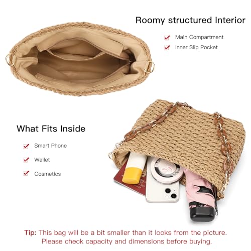 Straw Summer Purses for Women Cute Straw Crossbody Bag Woven Beach Shoulder Bag for Women Vacation3