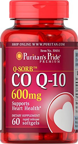 Biomiral, Puritan's Pride Q-Sorb CoQ10 600mg, Supports Heart Health,60 Rapid Release Softgels