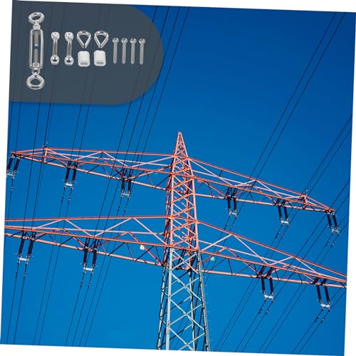 PartyKindom 3 piezas Tensor de Cable de Acero Inoxidable Ajustable con Ojo y Ojo para Pasamanos de Cable para Aplicaciones Arquitectónicas y Decorativas miniatura 2