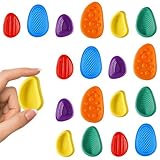 18 Pcs Worry Stones, Sensory Toys for Autism and ADHD, Soft Silicone Textured Stones for Stress Relief, Quiet Fidget Toys for Kids and Adults, Classroom and Office Anxiety Management Tools