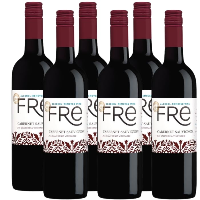 Sutter Home Fre Cabernet Sauvignon from California Vineyards - Dark Cherry Aromas (6 Pack, Cabernet Sauvignon)