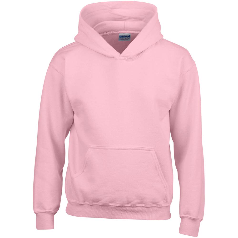 Gildan Heavy Blend Childrens Unisex Hooded Sweatshirt Top / Hoodie (XL) (Light Pink)