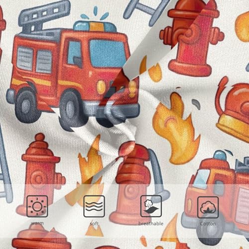 Joisal Personalized Toddlers Underwear Floral 2t Cotton Panties Little Girl Cute Cartoon Fire Trucks Red Briefs Underpants3