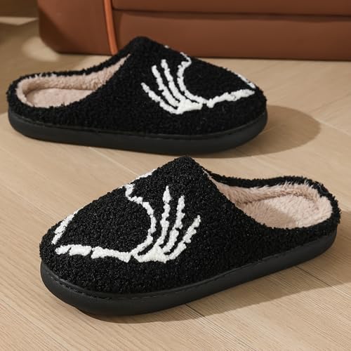 Image of LNERIP Slippers Winter Womens Mens Fluffy Plush Slippers Animals Cute Cartoon House Slippers Cuddly Warm Shoes Indoor Outdoor Girls Women