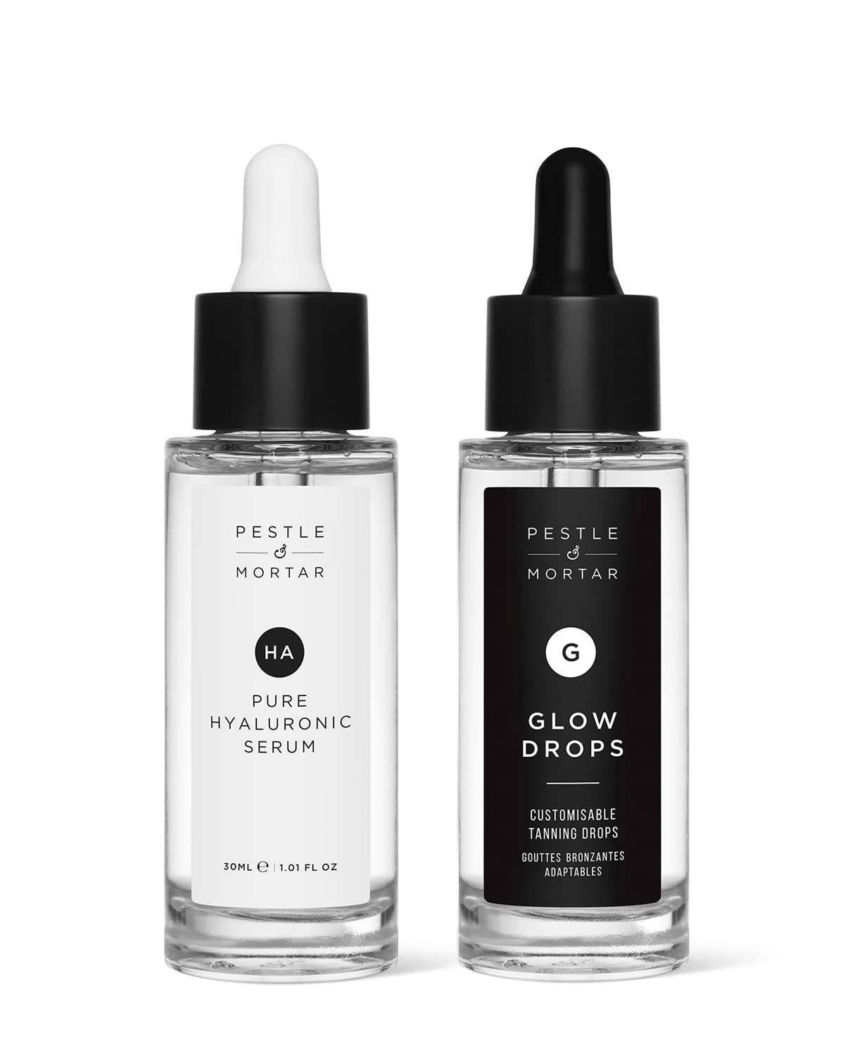 Pestle & Mortar2% Pure Hyaluronic Acid Serum 30ml + Glow Drops - Customisable Self Tanner 30ml