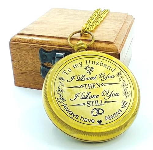 Brújula antigua grabada con caja de madera MADSNIIB miniatura 7