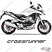 PROFILI ADESIVI SPORT CERCHIO RUOTA COMPATIBILE CON HONDA VFR 800 X CROSSRUNNER BIANCO ROSSO