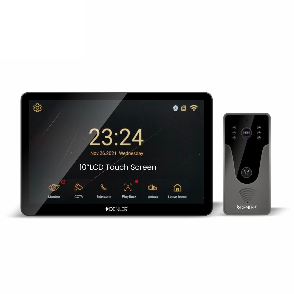 Denler 10" Wi-Fi Smart Video Doorbell with Display | VDP 1080P Outdoor Camera with Motion Sensor | Mobile App | Night Vision (B0C4TM958J) Amazon Price History, Amazon Price Tracker