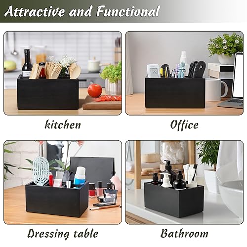Drastar FLATWARE ORGANIZERS Silverware Caddy, Wooden Utensil Holder thumb #3