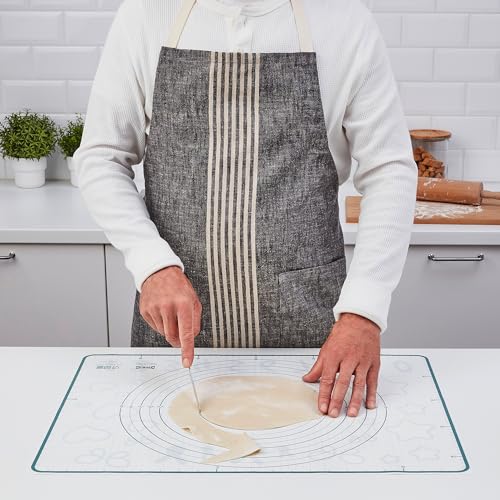 Tapis de cuisson BakTRADITION blanc turquoise bicolore et antidérapant - 6