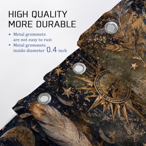 Rideau de douche extra large imperméable bleu marine 274x183 cm - 8