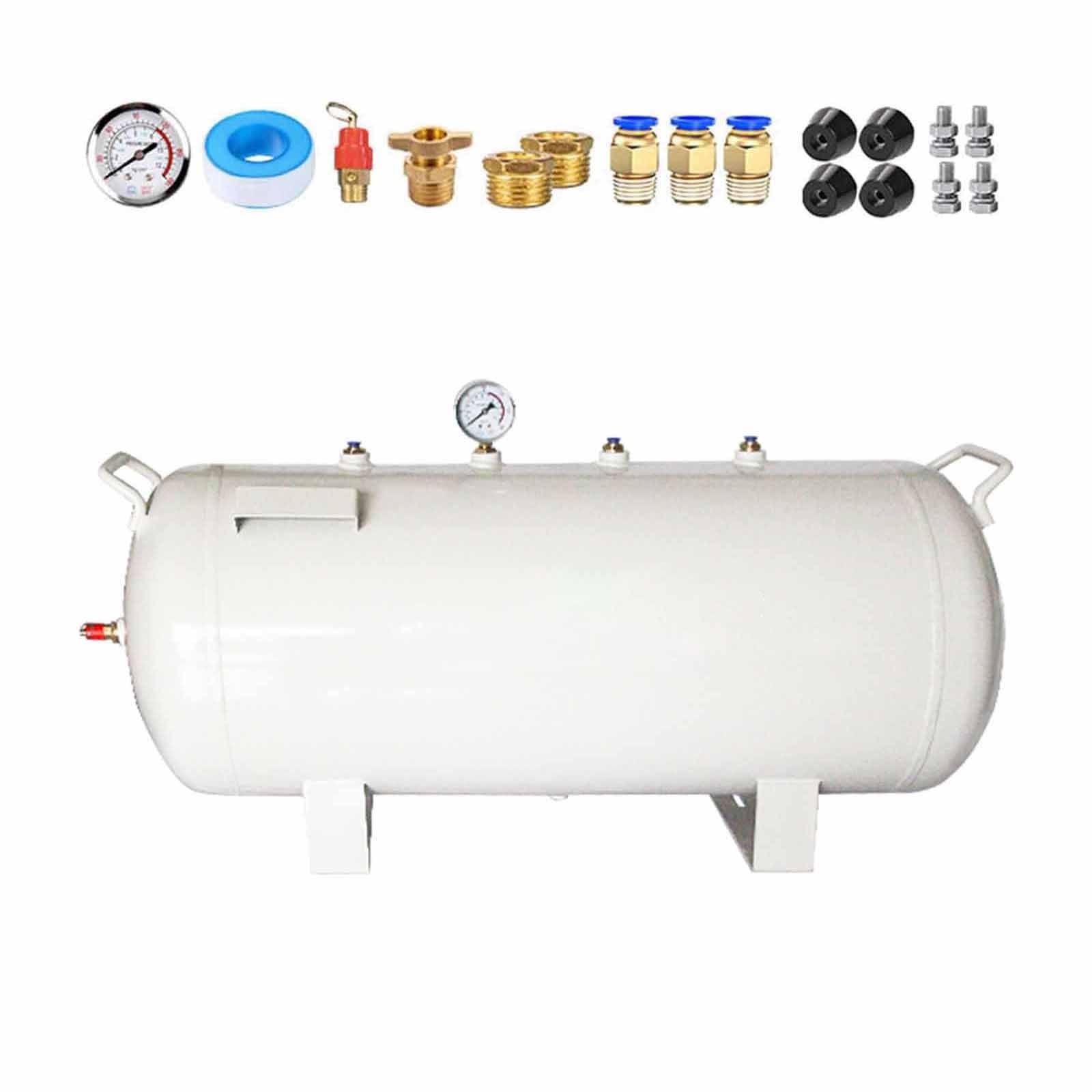 serbatoio aria Kit serbatoi aria ad alta pressione di grandi dimensioni, Serbatoi professionali in acciaio al carbonio per lo stoccaggio di gas, per fabbriche/laboratori(100L/26.4Gal)