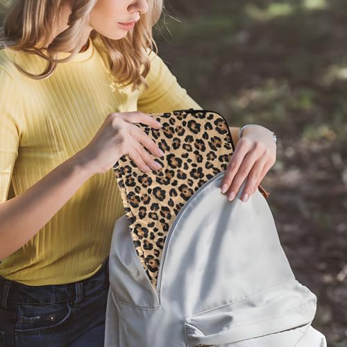 Funda para portátil 14 pulgadas leopardo marrón con cremallera miniatura 6