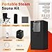 Manastin Upgraded Portable Steam Sauna for Home, Sauna Tent with 3L/1200W Steamer, XL Foldable and Remote Control, 99-Min Timer & 15 Power Levels, 2.6' x 2.6' x 5.9' Detox Spa for Relaxation,Jet Black