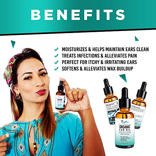 Natural Mullein Ear Wax Removal Oil & Cleaner With Garlic | Pain & Earache Drops | Earwax Softener, Moisturizer & Allergy Soothing | Tinnitus, Itching, Ringing, Infections & Clogged Ears Relief #TOP2