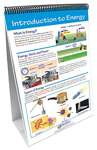 Image of NewPath Learning Energy: Forms & Changes Laminated, Double-Sided inchWrite-On /Wipe-Off inch Flip Chart - Set of 10, 12 inch x 18 inch Charts (34-6925)